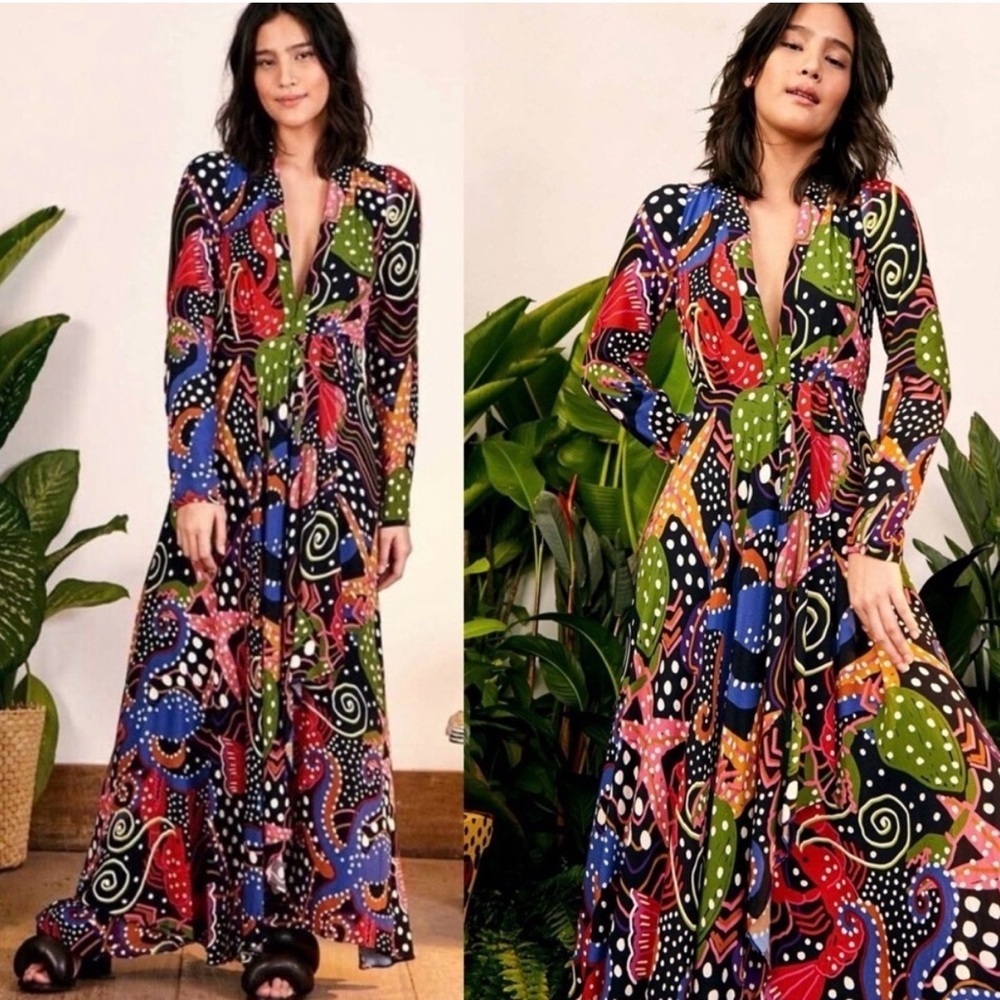 NWT Farm Rio Under The Sea Maxi Dress | Size: Small